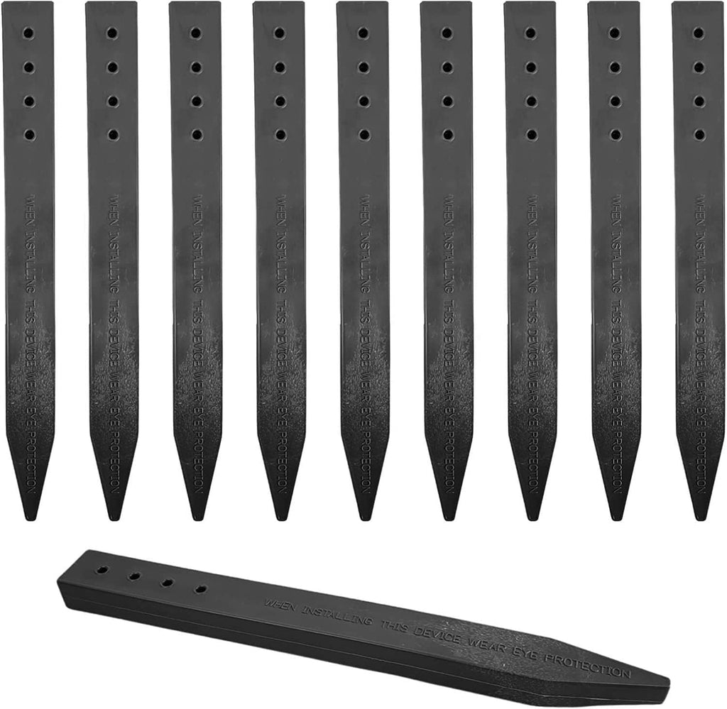 12" Black Bender Board Edging Stakes, Nails Landscape & Garden Terra