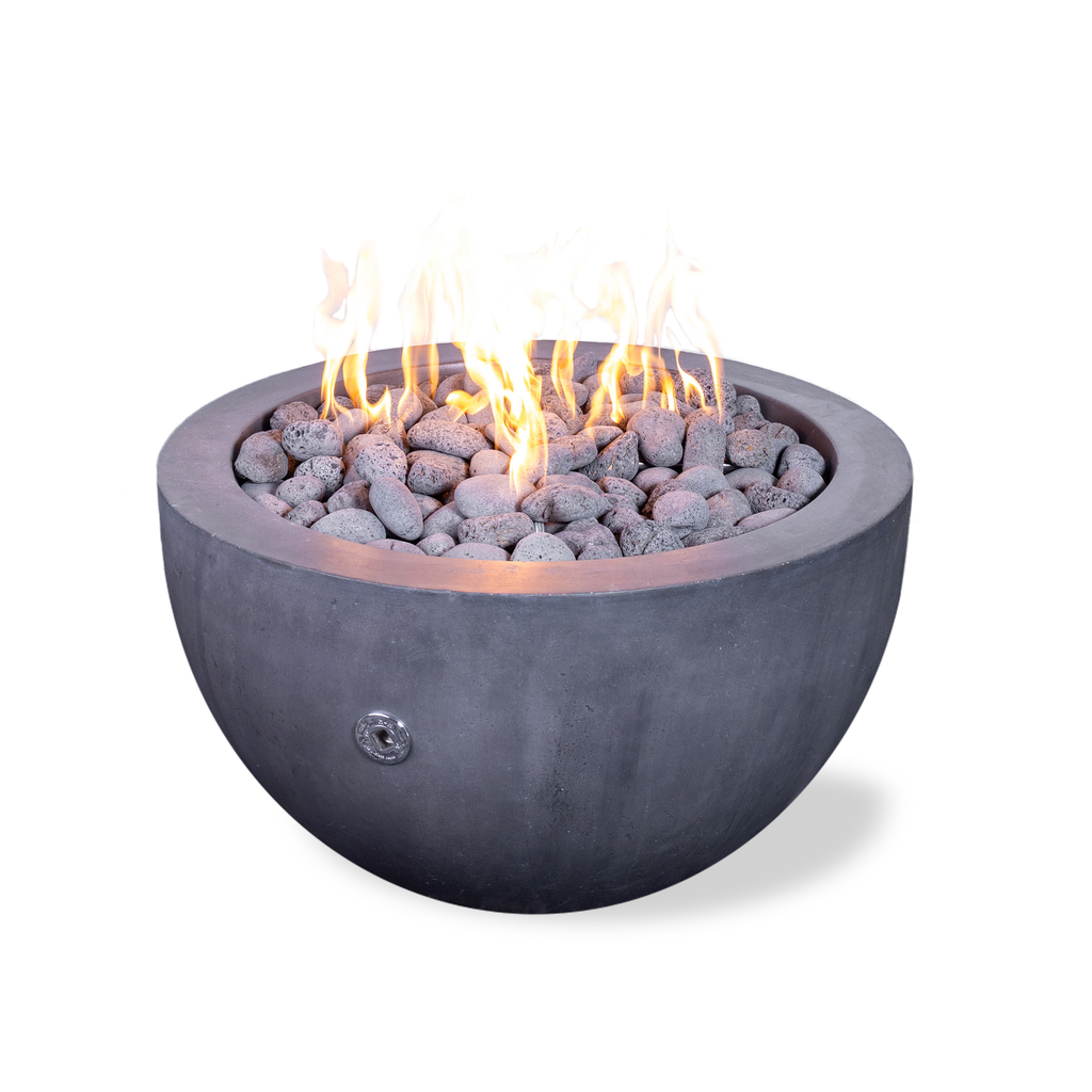 VIVID 3 30" Premium Round Cement Fire Pit Table Bowl GFRC Concrete