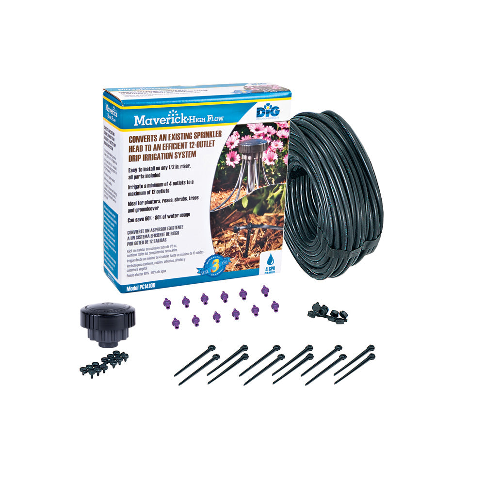 Dig Maverick 4 GPH 12Zone High Flow Sprinkler Conversion Kit PC14100