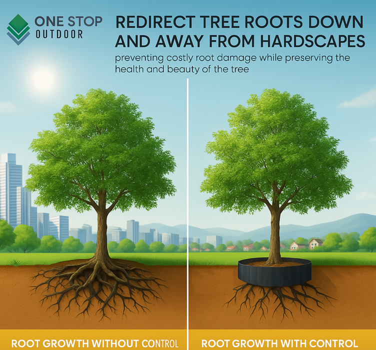 USA Made 36" x 2' ft Tree Root Barrier By The Piece, Root Shield for Sidewalks, Driveways, & Patios Commercial & Residential Grade