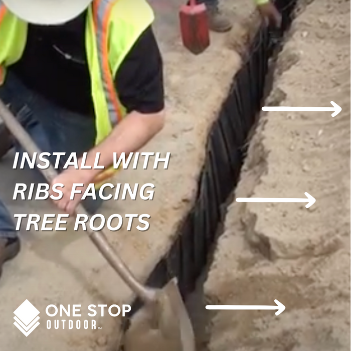 USA Made 18" x 52'ft Tree Root Barrier, Tree Circle Weed Barrier, Root Shield for Sidewalks, Driveways, & Patios Commercial & Residential Grade