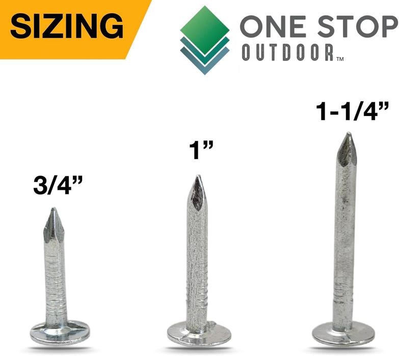 3/4-Inch Galvanized Roofing Nails Professional Grade - .75 Inch Used to fasten roofing felt, asphalt singles & insulation board