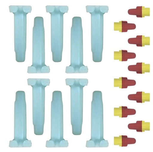25 Pack (UL) Dry-Splice Wire Connector (pre-filled Wire Nuts) Waterproof - 18-10 AWG 12-600 volt, Landscape Lighting