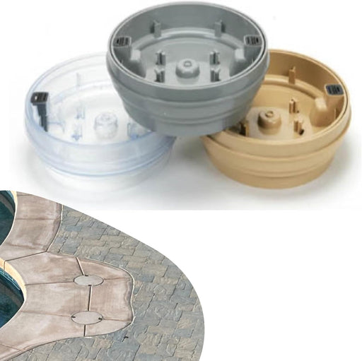 10" Round Pouralid Swimming Pool Skimmer Cover - Match Your Skimmer Lid Drain Access Cover to Your Concrete Made in USA Premium (Clear)