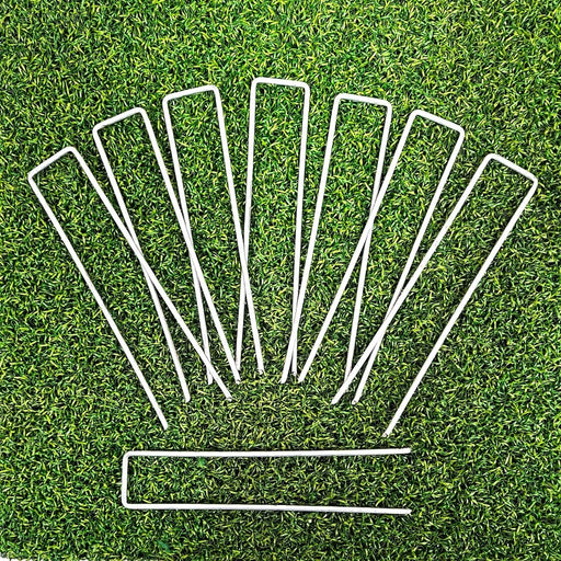 Galvanized 6 Inch Garden Stakes, Landscape Staples, U-Type Turf Stake for Artificial Grass, Rust Proof Sod Pin for Securing Fences Weed Barrier Fabric Outdoor Wires Tents & Tarps
