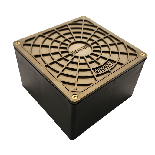 Metal Lid Sinnov Premium Universal Paver Drain Sewer Cleanout Pro Fits 3 & 4" Inch Pipe - Bronze