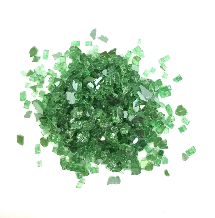 1/4" Tropical Green Reflective Fire Glass (10lbs)