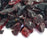 10lbs Red & Black Blend 1/2" - 3/4" Large - Tempered Fire Glass