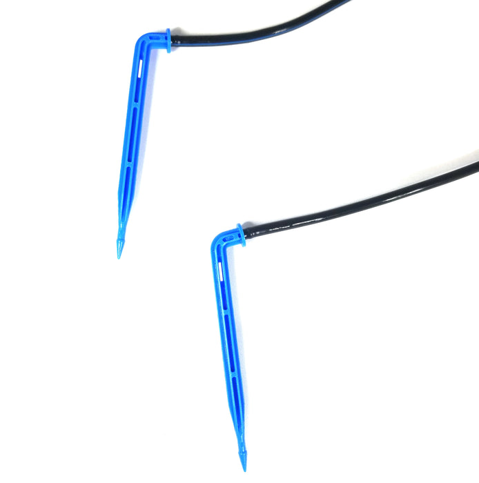 Drip Irrigation Grow Kit, 2-Head Angled Arrow Drip Stake With Dripper, Tubing & Fitting - 0.5 GPH (2 LPH)