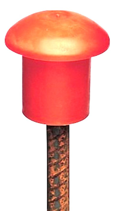 Construction Rebar Protective Mushroom Style Safety Cap - #3-#8 (Up to 1" Inch) Rebar Type S - Round - (10M-25M) (Standard Mushroom Cap)