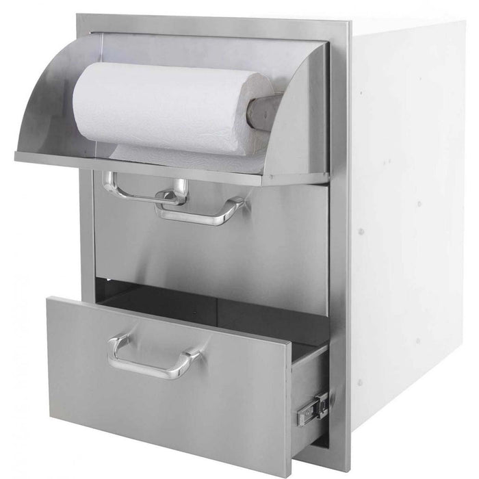 BBQ-260-DRW3-PTH - PCM 260 Series 16-Inch Triple Access Drawer With Paper Towel Holder