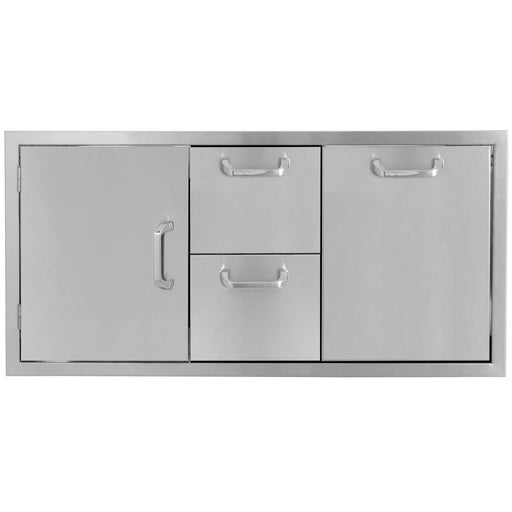 BBQ-260-DDC-42TR 42-INCH DOOR, DOUBLE DRAWER & TRASH ROLLOUT ON RIGHT