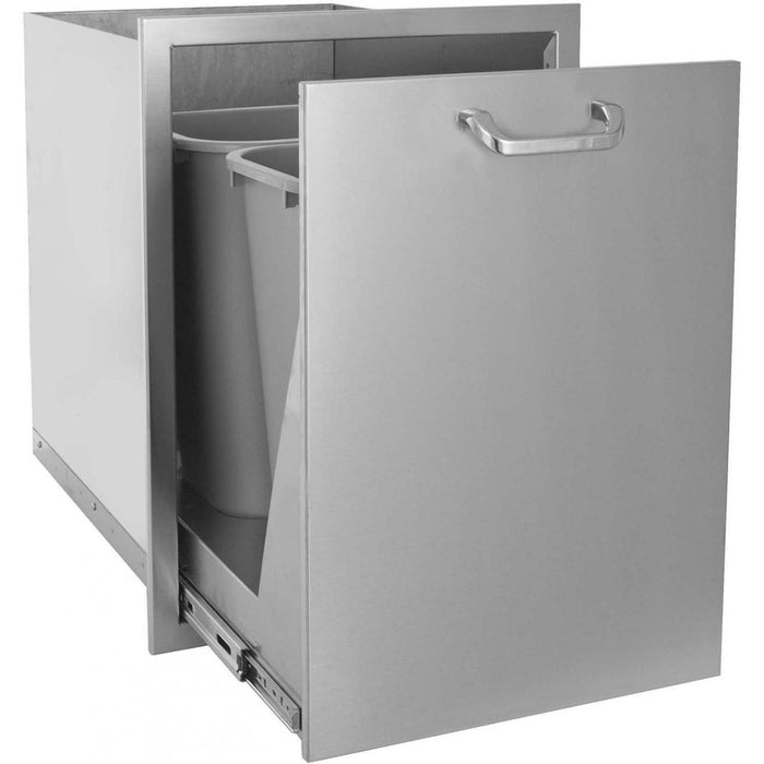 BBQ-260-TREC-DRW - PCM 260 Series 20-Inch Roll-Out Double Trash/Recycling Bin