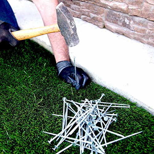 (150 Pack) Turf Nails - Synthetic Grass 5.5" Stakes, (5lbs) Spikes, Artificial Mat - Approximately 150 Nails