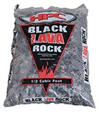 HPC - Hearth 657 (25lbs BAG) Fire Pit Black LAVA ROCK 1/2 CUBIC FOOT.