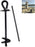 Dog Tie Out Stake - Heavy Duty Portable Screw & Twist In Pet Ground Anchor - Rotating Swivel Tether