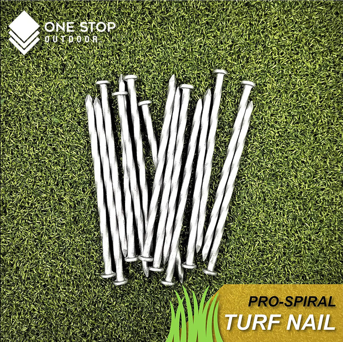 (150-Pack) Turf Nails - Premium Spiral Galvanized Landscape Stakes, Edging, Timber & More