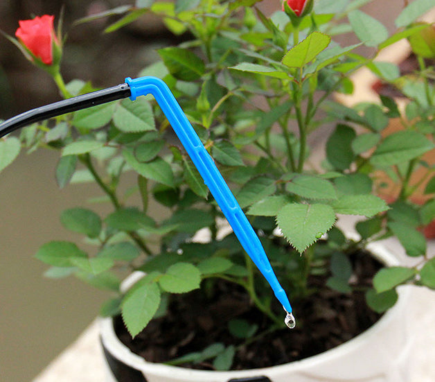 Drip Irrigation Grow Kit, 2-Head Angled Arrow Drip Stake With Dripper, Tubing & Fitting - 0.5 GPH (2 LPH)