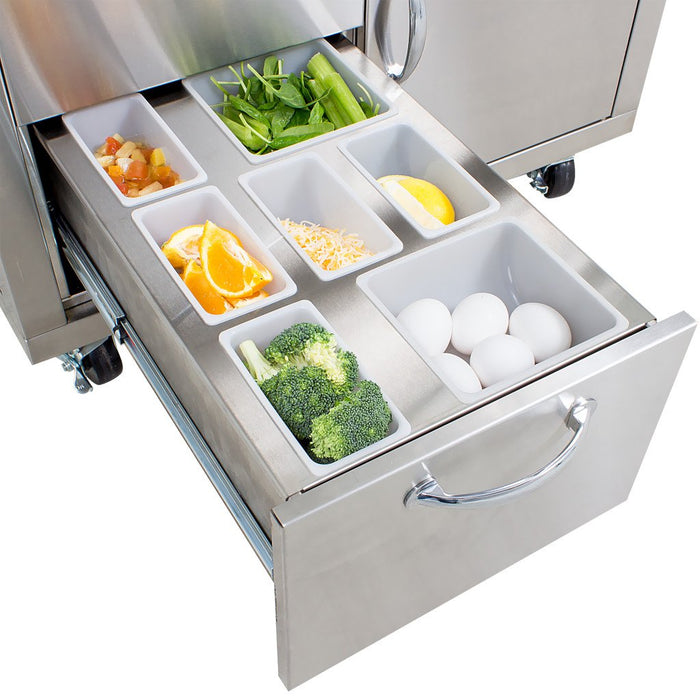 BLZ-GRIDDLE-CART 30-Inch Gas Griddle On Deluxe Cart