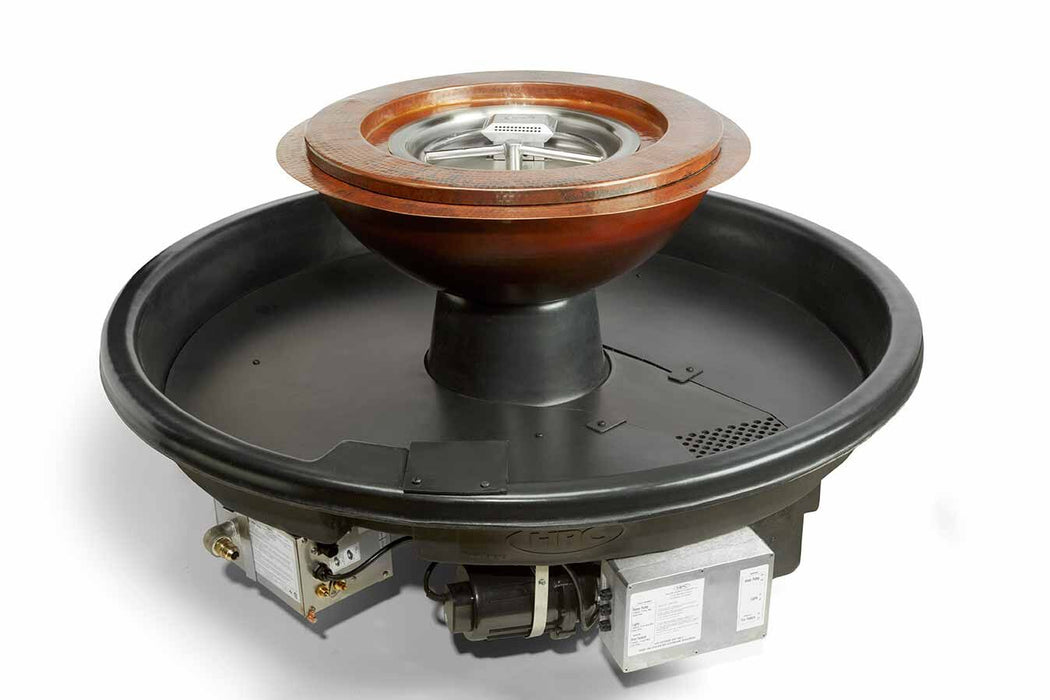 HPC Hearth Evolution 360 - Copper Fire & Water Insert Fire Pit & Waterfall Bowl & Electronic Ignition