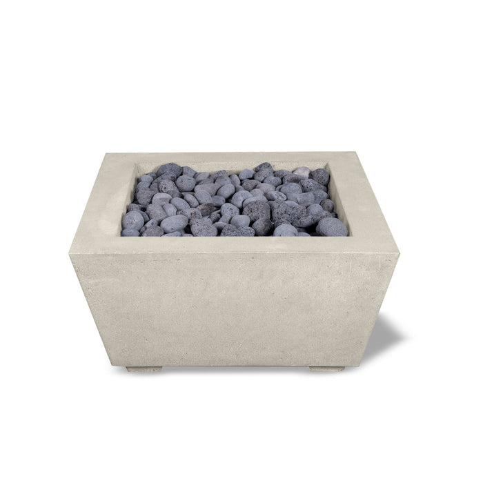 VERO - 30" Premium Square Cement Fire Pit Table Bowl GFRC Concrete - Natural Gas or Propane