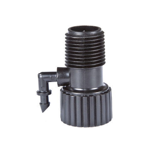 Drip Irrigation Riser Adapter Drip and Sprinkler Watering, 1/2" Female Pipe Thread x 1/2" Male Pipe Thread x 1/4" Barbed End
