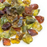 VIVID Heat - Amber, Orange Blend" 1/2" - 3/4" Large Crushed Fire Glass for Fireplace & Fire Pit