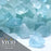 10lbs "Glacier Ice Aqua" 1/2" - 3/4" Large - Tempered Fire Glass for Fireplace & Fire Pit