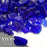 VIVID Heat - Vibrant Luster "Cobalt Blue" 1/4" Rough Crushed Gem Style, (Price by the Pound) - Tempered Fire Glass Rock for Fireplace and Fire Pit
