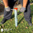 Premium Galvanized No Dig Ground Anchor - Round Post & Flag Pole Base Ground Mount - Screw in Post Stake, 21" Inch Long