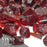 VIVID Heat - Vibrant Luster "Ruby Red" 1/2" - 3/4" Large Rough Gem Size, (Price by the Pound) - Tempered Fire Glass Rock for Fireplace and Fire Pit