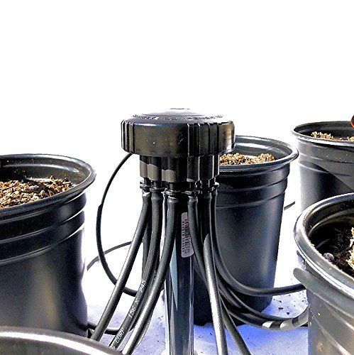 1 GPH Drip Kit 12 Plant - 12 Outlet PC Irrigation Bubbler Manifold, Tubing & More